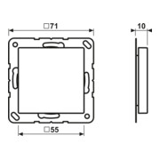 Jung Cache-prise anthracite mat A 594-0 ANM-1