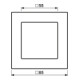 Jung Cadre 1-fach niveau/vertical A 5581 BF WW
