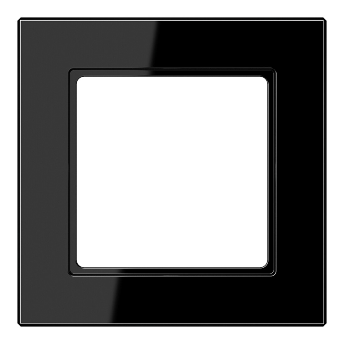 Jung Cadre 1-fach noir horizontal/vertical AC 581