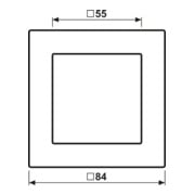 Jung Cadre 1-fach noir horizontal/vertical AC 581-3