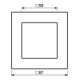 Jung Cadre 1 poste anthracite mat AC 581 BF ANM