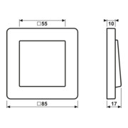 Jung Cadre 1 voie niveau/vertical AF 581 BF WW-3