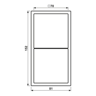 Jung Cadre 2 fois LSZ 982 BF SWM noir graphite mat 81 × 152 mm