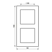 Jung Cadre 2 fois niveau à bulle/champ vertical AC 582 CH-3