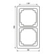 Jung Cadre 2 fois niveau AWS vertical CDP 582 WW
