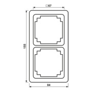 Jung Cadre 2 fois niveau AWS vertical CDP 582 WW-3