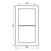 Jung Cadre 2 fois niveau horizontal/vertical LSD 982 LG-3