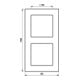 Jung Cadre 2 fois niveau/vertical A 5582 BF SW