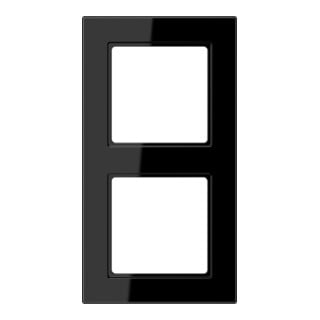 Jung Cadre 2 fois noir niveau/vertical AC 582