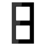 Jung Cadre 2 fois noir niveau/vertical AC 582-1