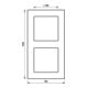 Jung Cadre 2 fois noir niveau/vertical AC 582
