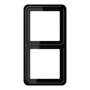 Jung Cadre 2 fois noir niveau/vertical CD 582-1