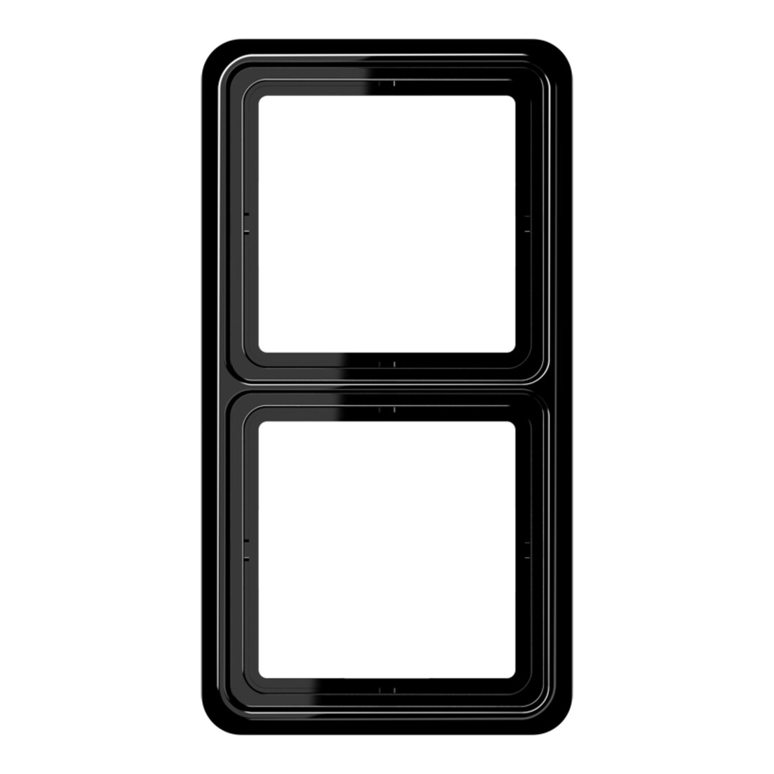 Jung Cadre 2 fois noir niveau/vertical CD 582