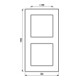 Jung Cadre 2 positions aws niveau/vertical AC 582 WW