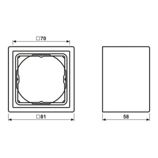Jung Cadre 28 mm niveau vertical LS 981 HBF WW