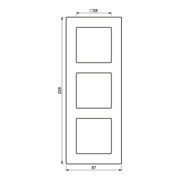 Jung Cadre 3 fois anthracite mat AC 583 BF ANM-3
