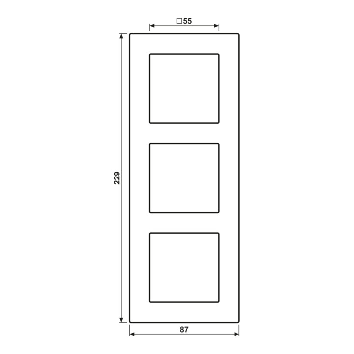 Jung Cadre 3 fois anthracite mat AC 583 BF ANM