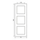 Jung Cadre 3 fois niveau horizontal/vertical AC 583 CH