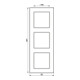 Jung Cadre 3 fois niveau/vertical A 5583 BF WW