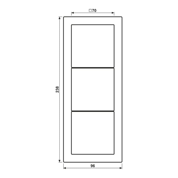 Jung Cadre 3 fois niveau/vertical ESD 2983