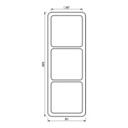 Jung Cadre 3 fois vert niveau/vertical CD 583-3