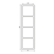 Jung Cadre 4 fois pla niveau/vertical CD 584 PT-3