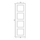 Jung Cadre 4 voies aws niveau/vertical AC 584 WW