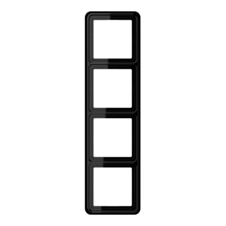 Jung Cadre 4 voies noir horizontal/vertical CD 584