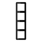Jung Cadre 4 voies noir horizontal/vertical CD 584-1