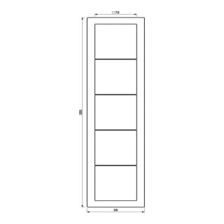 Jung Cadre 5 fois LSD 985 WW blanc alpin horizontal vertical