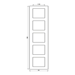 Jung Cadre 5 fois niveau/vertical A 5585 BF WW