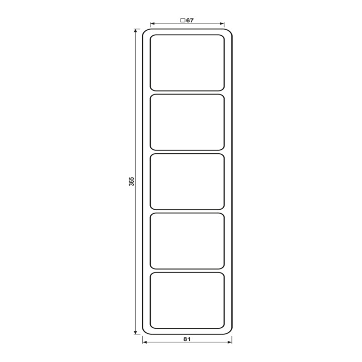 Jung Cadre 5 fois ws niveau/vertical CD 585 W