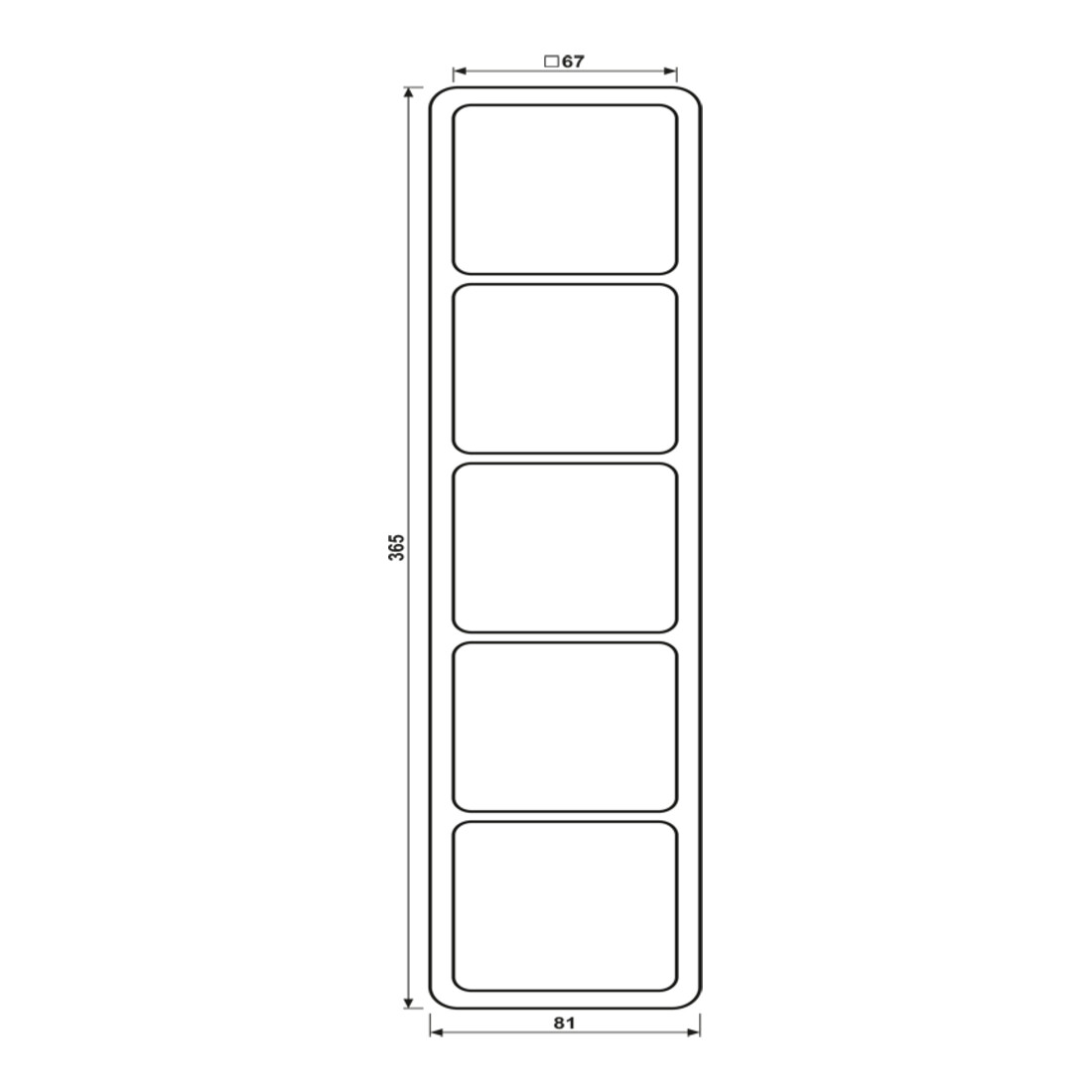 Jung Cadre 5 fois ws niveau/vertical CD 585 W