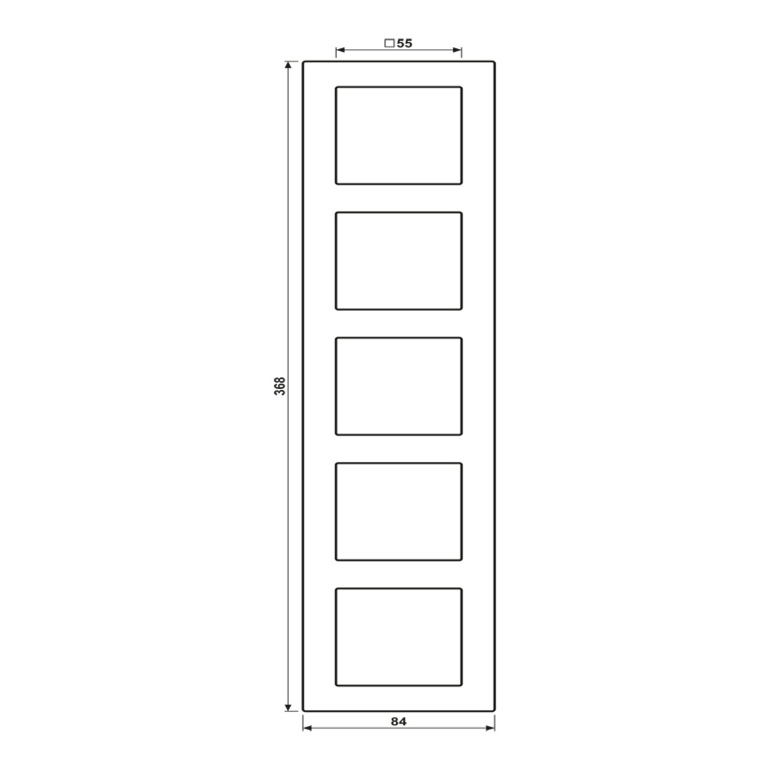 Jung Cadre 5 positions aws niveau/vertical AC 585 WW
