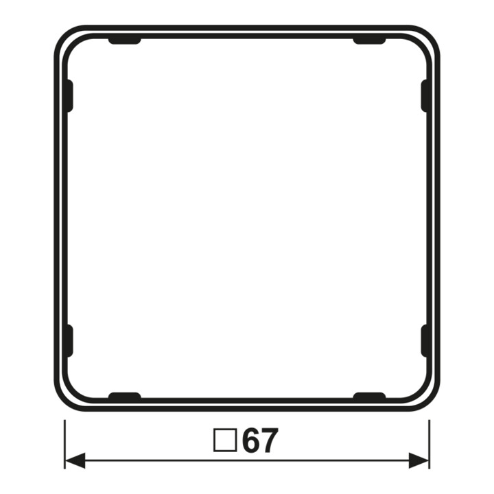 Jung Cadre d’application rt-m CDP 81 RTM