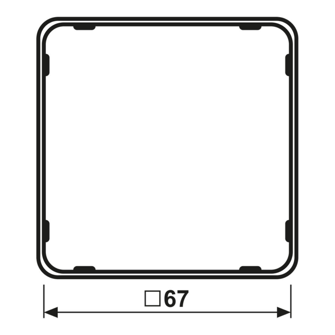 Jung Cadre d’application rt-m CDP 81 RTM