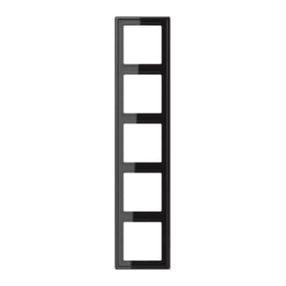 Jung Cadre de recouvrement LS985SW 5-fach 81 × 365 mm noir