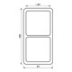 Jung Cadre double niveau horizontal/vertical CD 582