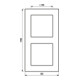 Jung Cadre double niveau/vertical A 5582 BF WW