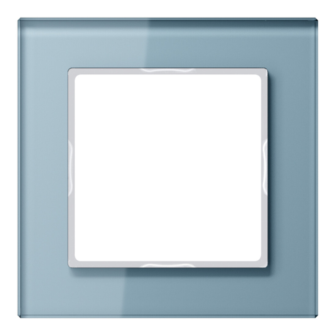 Jung Cadre en verre 1-facette bl/gr niveau/vertical AC 581 GL BLGR