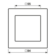 Jung Cadre en verre 1-facette bl/gr niveau/vertical AC 581 GL BLGR-3