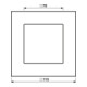 Jung Cadre en verre 1-facette noir horizontal/vertical LSP 981 GL