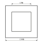 Jung Cadre en verre 1-facette noir horizontal/vertical LSP 981 GL-3
