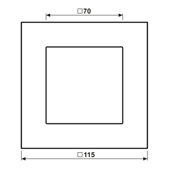 Jung Cadre en verre 1-facette noir horizontal/vertical LSP 981 GL