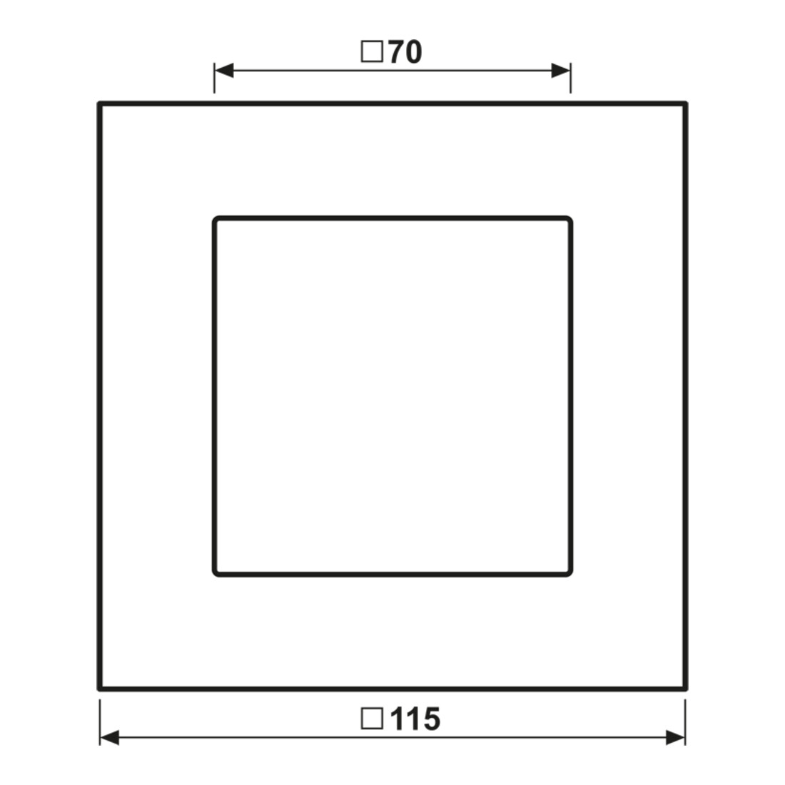 Jung Cadre en verre 1-facette noir horizontal/vertical LSP 981 GL