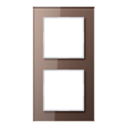 Jung Cadre en verre 2 fois moka horizontal/vertical AC 582 GL MO-1