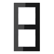 Jung Cadre en verre 2 fois noir horizontal/vertical AC 582 GL-1