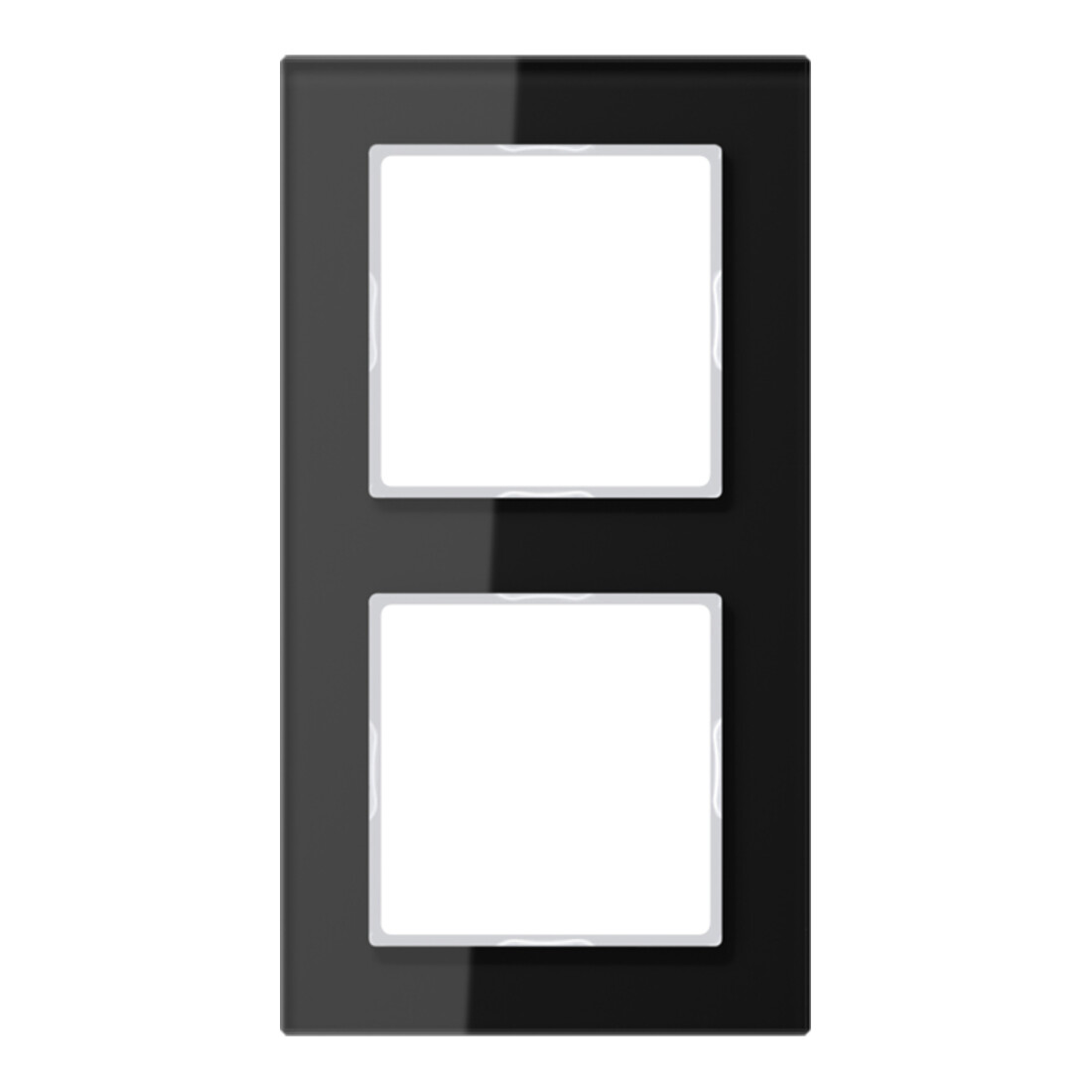 Jung Cadre en verre 2 fois noir horizontal/vertical AC 582 GL