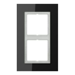 Jung Cadre en verre 2 fois noir horizontal/vertical LSP 982 GL