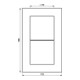 Jung Cadre en verre 2 fois noir horizontal/vertical LSP 982 GL